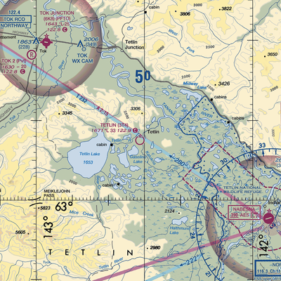 Tetlin Airport (3T4) VFR Sectional  Gaming Mouse Pad