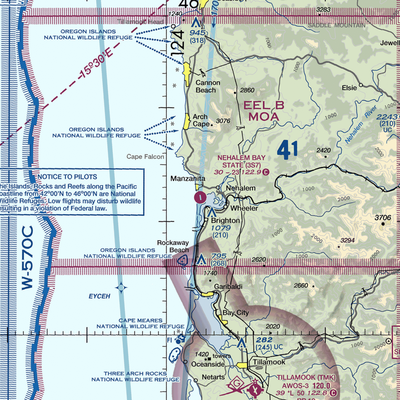 Nehalem Bay State Airport (3S7) VFR Sectional  Gaming Mouse Pad