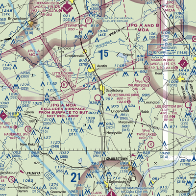 Scottsburg Airport (3R8) VFR Sectional  Gaming Mouse Pad