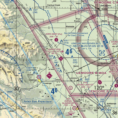 Harris Ranch Airport (3O8) VFR Sectional  Gaming Mouse Pad