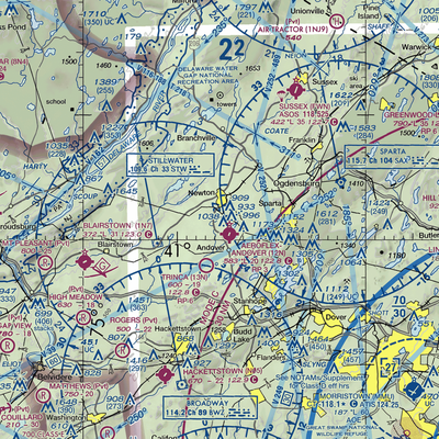 Newton Airport (3N5) VFR Sectional  Gaming Mouse Pad