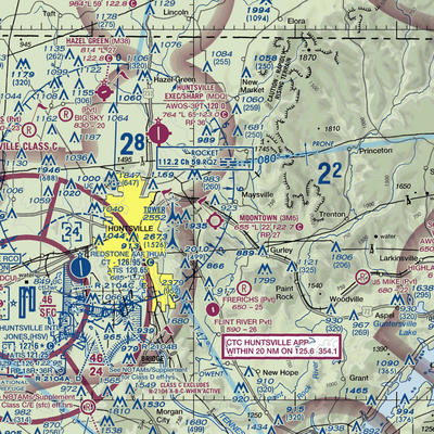 Moontown Airport (3M5) VFR Sectional  Gaming Mouse Pad