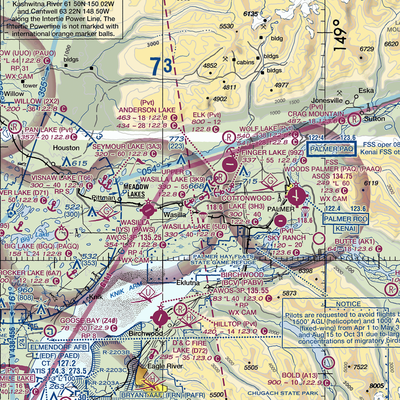 Upper Wasilla Lake Seaplane Base (3K9) VFR Sectional  Gaming Mouse Pad