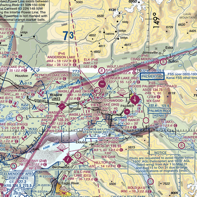 Cottonwood Lake Seaplane Base (3H3) VFR Sectional  Gaming Mouse Pad