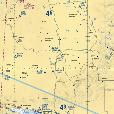 Arthur Municipal Airport (38V) VFR Sectional  Gaming Mouse Pad