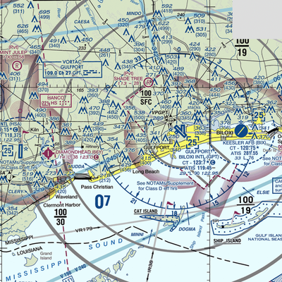 Vortex Heliport (35M) VFR Sectional  Gaming Mouse Pad