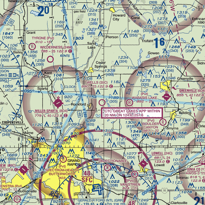 Wells Airport (35C) VFR Sectional  Gaming Mouse Pad