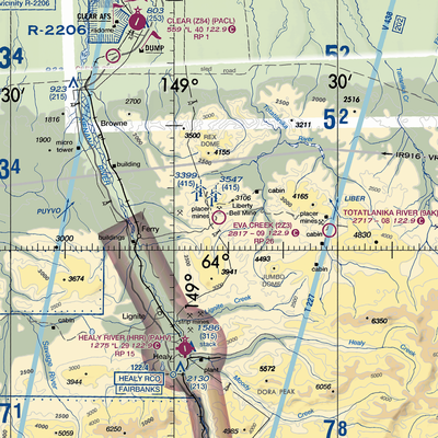 Eva Creek Airport (2Z3) VFR Sectional  Gaming Mouse Pad