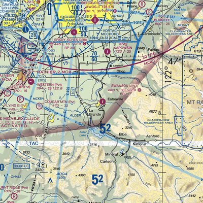 Swanson Airport (2W3) VFR Sectional  Gaming Mouse Pad