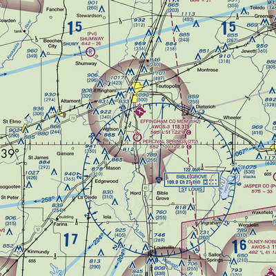 Percival Springs Airport (2T2) VFR Sectional  Gaming Mouse Pad