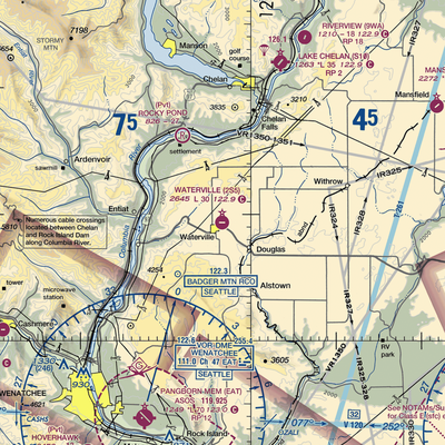 Waterville Airport (2S5) VFR Sectional  Gaming Mouse Pad