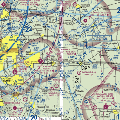 Harry S Truman Regional Airport (2M1) VFR Sectional  Gaming Mouse Pad