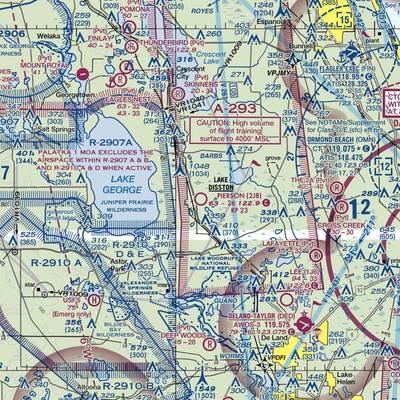 Pierson Municipal Airport (2J8) VFR Sectional  Gaming Mouse Pad