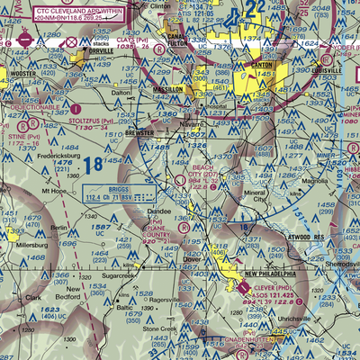 Beach City Airport (2D7) VFR Sectional  Gaming Mouse Pad