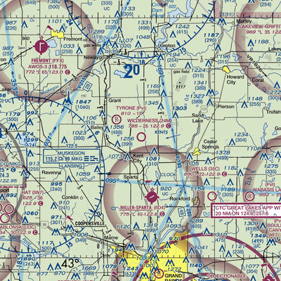 Wilderness Airpark (24M) VFR Sectional  Gaming Mouse Pad