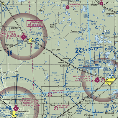 Murdock Municipal Airport (23Y) VFR Sectional  Gaming Mouse Pad