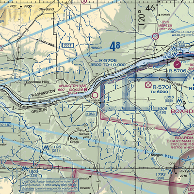 Arlington Municipal Airport (1S8) VFR Sectional  Gaming Mouse Pad