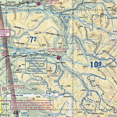 Darrington Municipal Airport (1S2) VFR Sectional  Gaming Mouse Pad