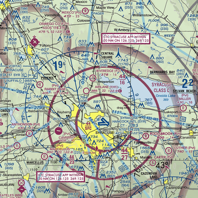 Michael Airfield (1G6) VFR Sectional  Gaming Mouse Pad