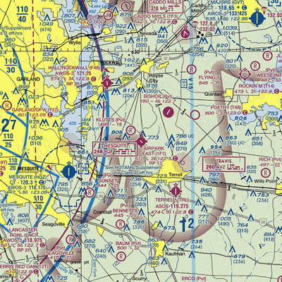 Airpark East Airport (1F7) VFR Sectional  Gaming Mouse Pad