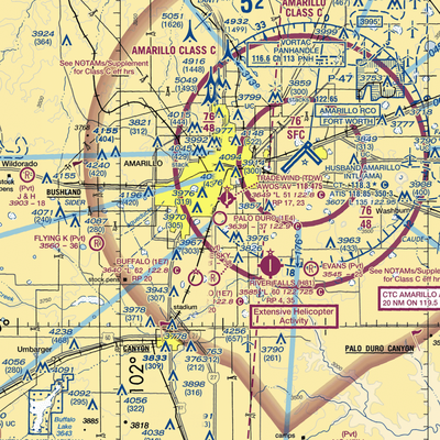 Palo Duro Airport (1E4) VFR Sectional  Gaming Mouse Pad