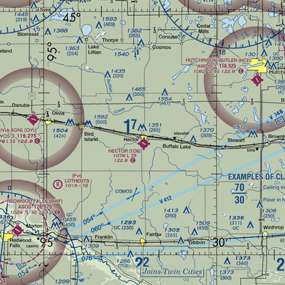 Hector Municipal Airport (1D6) VFR Sectional  Gaming Mouse Pad