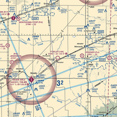 Fowler Airport (18K) VFR Sectional  Gaming Mouse Pad