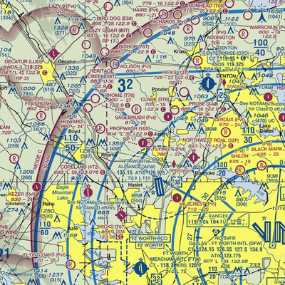 Propwash Airport (16X) VFR Sectional  Gaming Mouse Pad