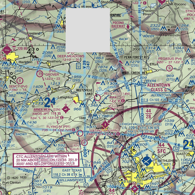 Beltzville Airport (14N) VFR Sectional  Gaming Mouse Pad