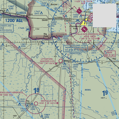 Littlefork Muni/Hanover Airport (13Y) VFR Sectional  Gaming Mouse Pad