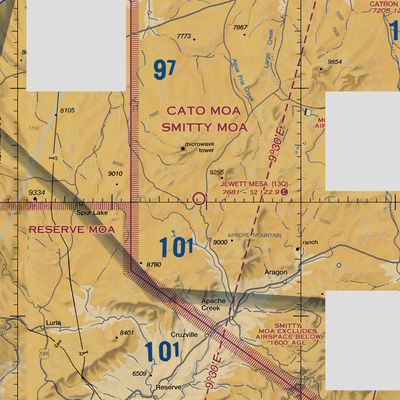 Jewett Mesa Airport (13Q) VFR Sectional  Gaming Mouse Pad