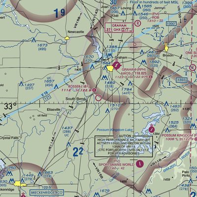 Rosser Ranch Airport (10F) VFR Sectional  Gaming Mouse Pad