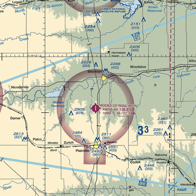 Stockton Municipal Airport (0S2) VFR Sectional  Gaming Mouse Pad