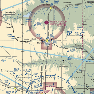 Plainville Airpark (0R9) VFR Sectional  Gaming Mouse Pad