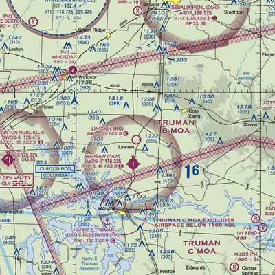 Lincoln Municipal Airport (0R2) VFR Sectional  Gaming Mouse Pad