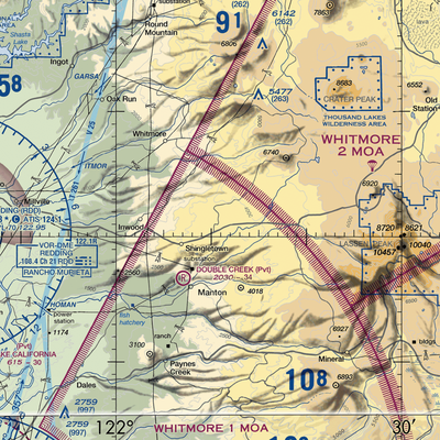 Shingletown Airport (0Q6) VFR Sectional  Gaming Mouse Pad