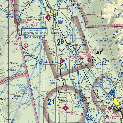 Corning Municipal Airport (0O4) VFR Sectional  Gaming Mouse Pad