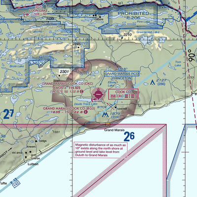 Grand Marais/Cook County Seaplane Base (0G5) VFR Sectional  Gaming Mouse Pad