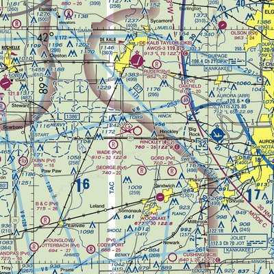 Hinckley Airport (0C2) VFR Sectional  Gaming Mouse Pad