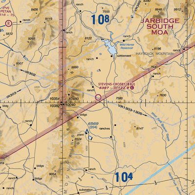 Stevens-Crosby Airport (08U) VFR Sectional  Gaming Mouse Pad