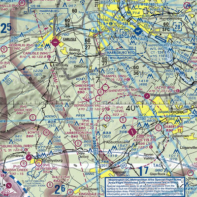 Bermudian Valley Airpark (07N) VFR Sectional  Gaming Mouse Pad