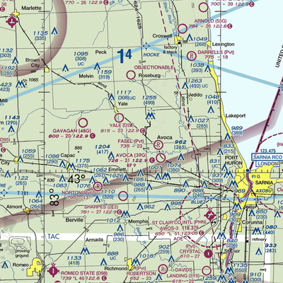 Tackaberry Airport (07D) VFR Sectional  Gaming Mouse Pad