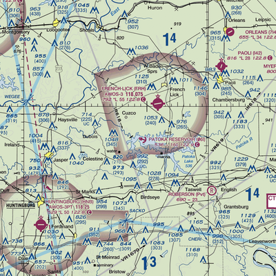 Patoka Reservoir Landing Area Seaplane Base (06I) VFR Sectional  Gaming Mouse Pad