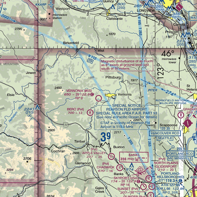 Vernonia Airfield (05S) VFR Sectional  Gaming Mouse Pad