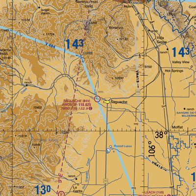 Saguache Municipal Airport (04V) VFR Sectional  Gaming Mouse Pad