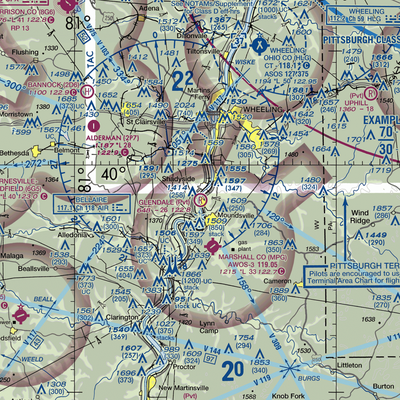 Glendale Fokker Field (GWV) VFR Sectional  Gaming Mouse Pad