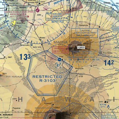 Bradshaw Army Airfield (BSF) VFR Sectional  Gaming Mouse Pad