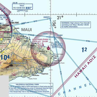 Hana Airport (HNM) VFR Sectional  Gaming Mouse Pad