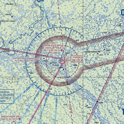 Fort Yukon Airport (FYU) VFR Sectional  Gaming Mouse Pad