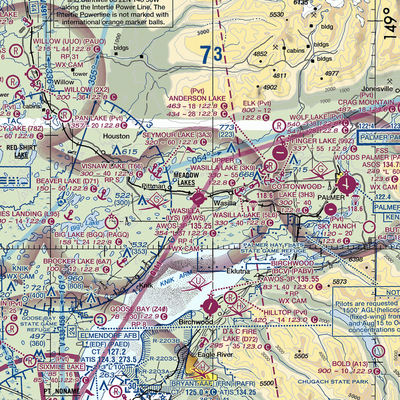 Wasilla Airport (IYS) VFR Sectional  Gaming Mouse Pad